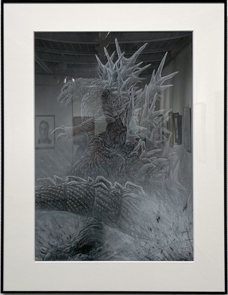 R.Kさん「ゴジラ」色鉛筆、パステル