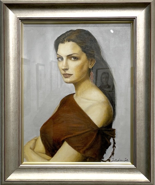 M.Sさん「Zornパレットで描いたアン・ハサウェイ」油彩